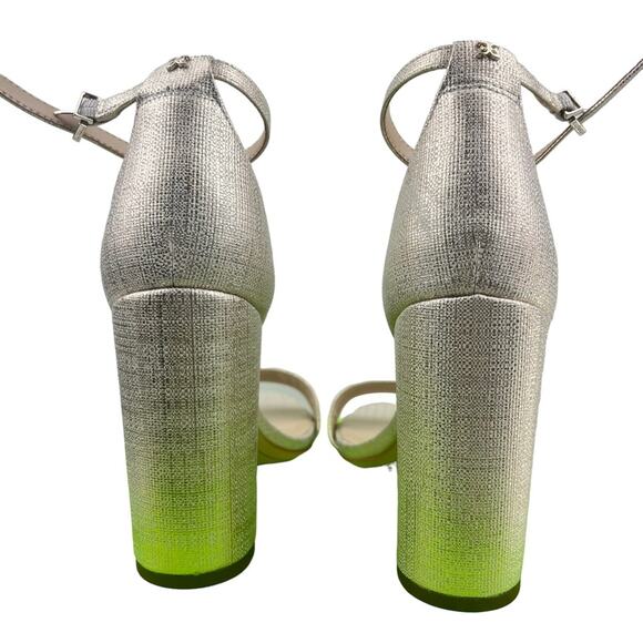 NIB Sam Edelman Yaro Block Heel Sandal Jute Gold sz 10.5 Party Cocktail Wedding - Picture 5 of 12